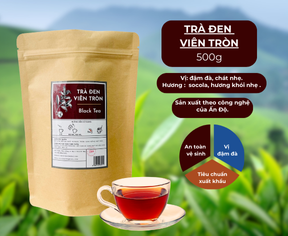 Trà đen viên tròn Hồng Đức 300g 